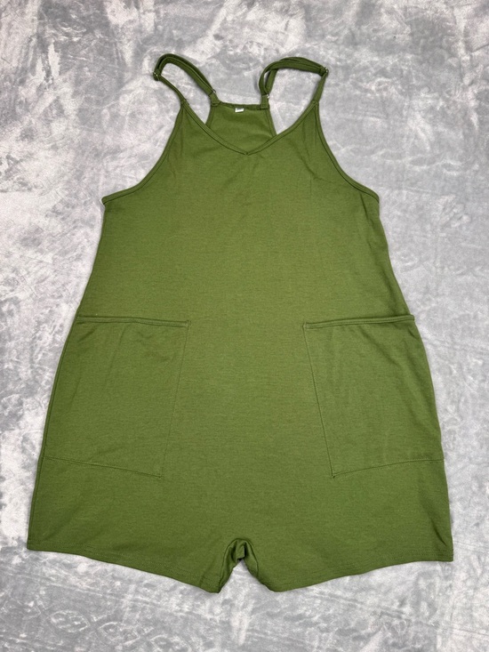 Amazon Pants - Amazon Green Sleeveless Romper